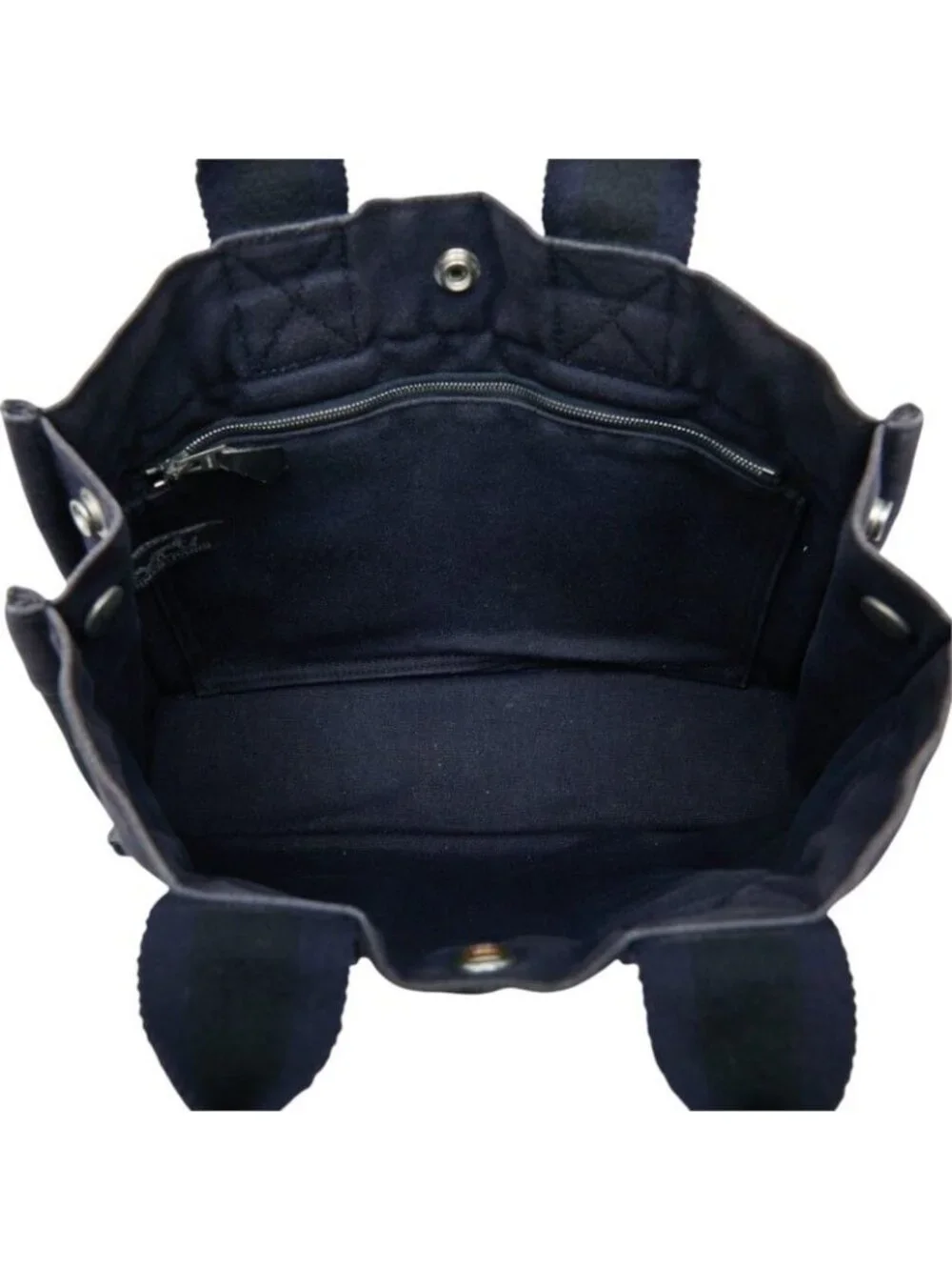 Hermes Fourre Tout PM Tote Black Purple Canvas